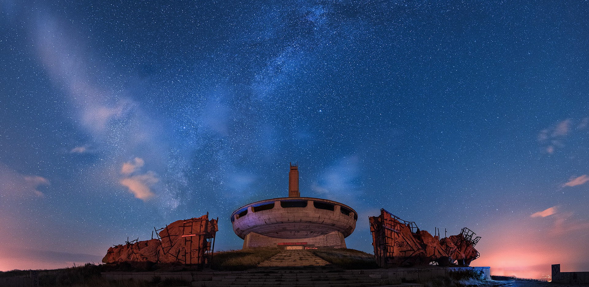Buzludzha at night